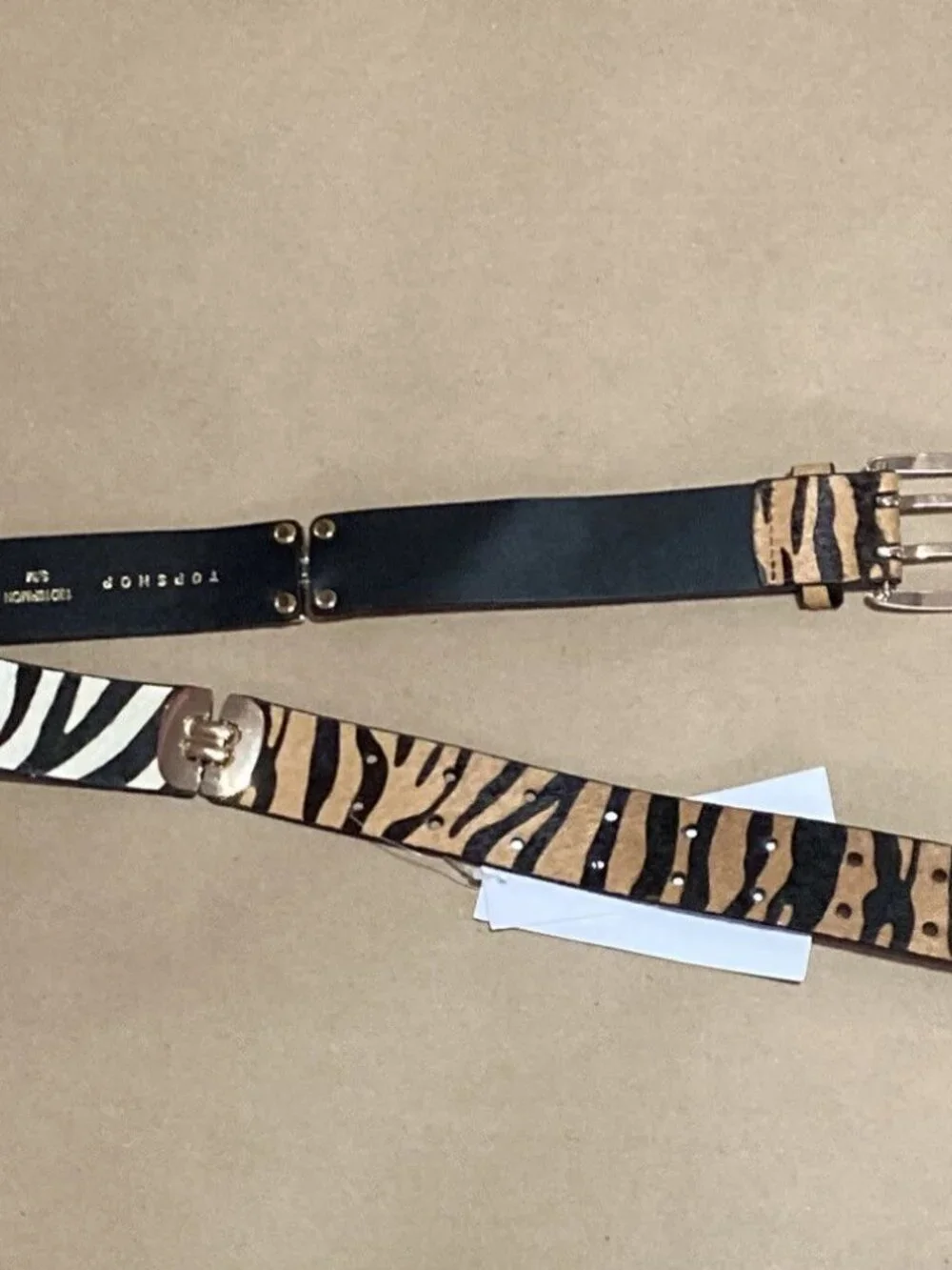 Topshop animal print belt womens size S/M